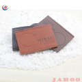 Logo Design Garment Jeans label patch, Genuine PU Custom Embossed Leather label